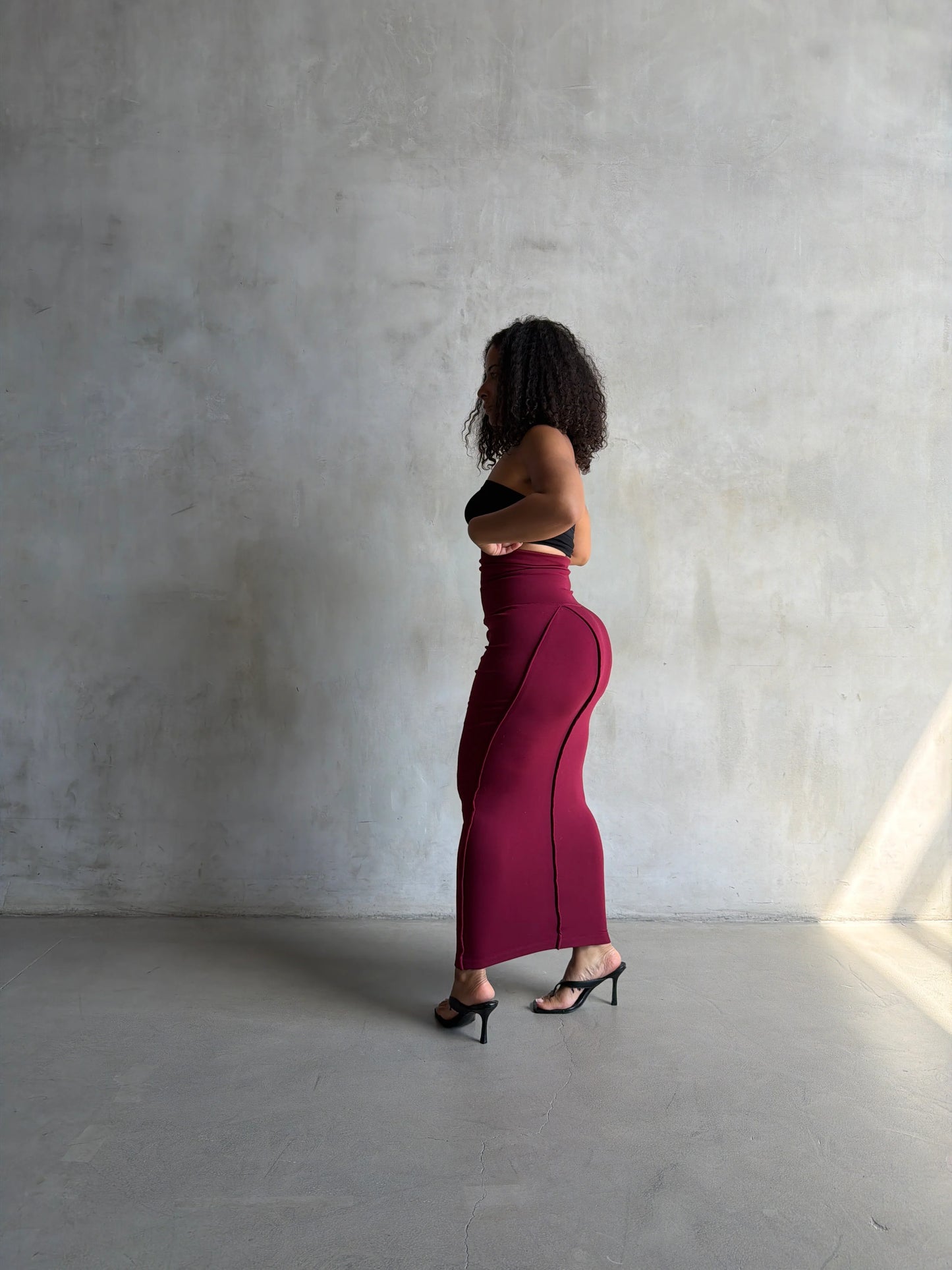 The Tummy Control Skirt in Chocolate